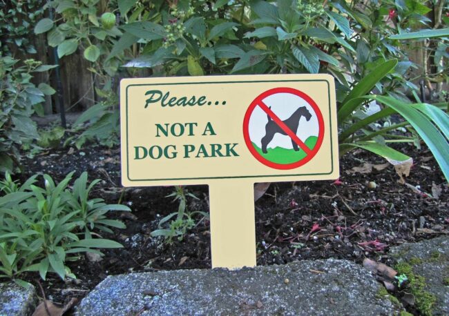 Not a Dog Park sign